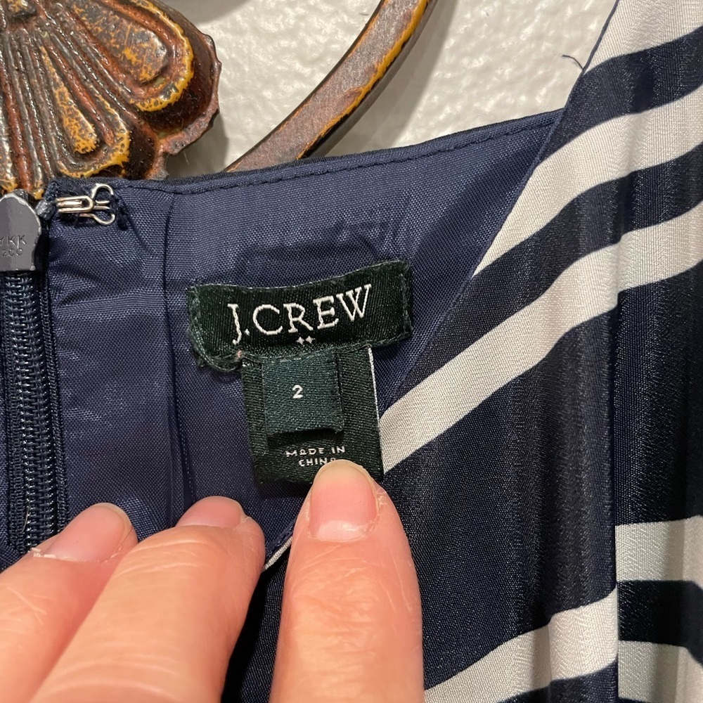 J.Crew Blue and White Striped Dress Size Small - Picture 2 of 10